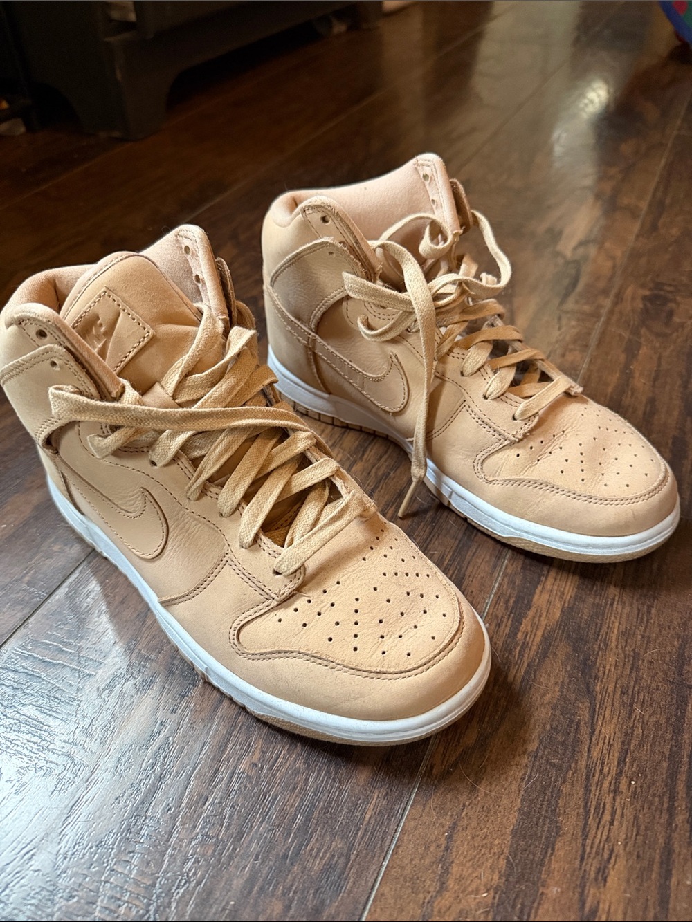 Nike Women’s High-Top Sneakers in Tan/Cream